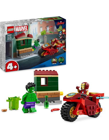 Lego Super Heroes -  Iron Man con moto e The Hulk