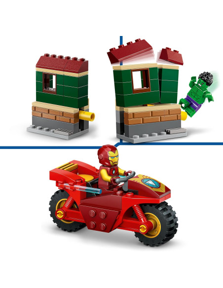 Lego Super Heroes -  Iron Man con moto e The Hulk