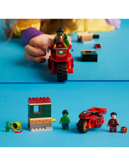 Lego Super Heroes -  Iron Man con moto e The Hulk