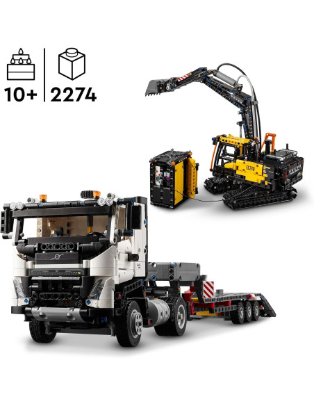 Lego Technic - Autocarro Volvo FMX ed Escavatore Elettrico EC230