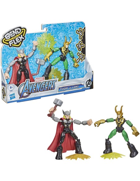 Avengers Bend e Flex Dual Pack Personaggi snodabili - Thor VS Locki