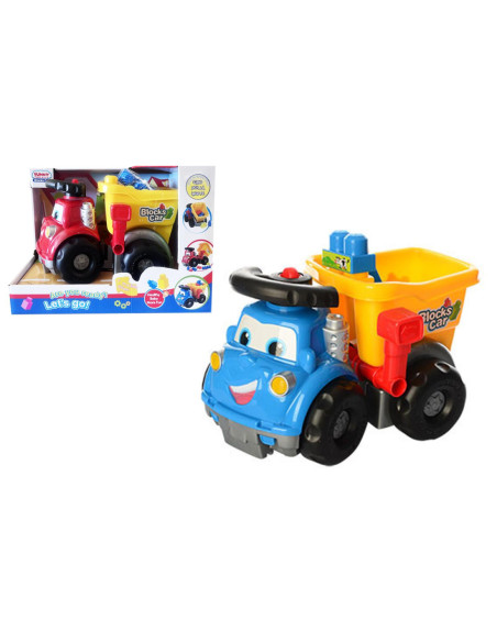camion con ribalta e mattoncini 2 colori