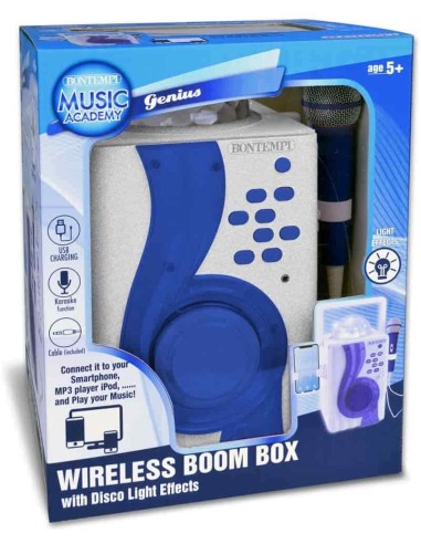 Karaoke wireless boom box c/disco light effects