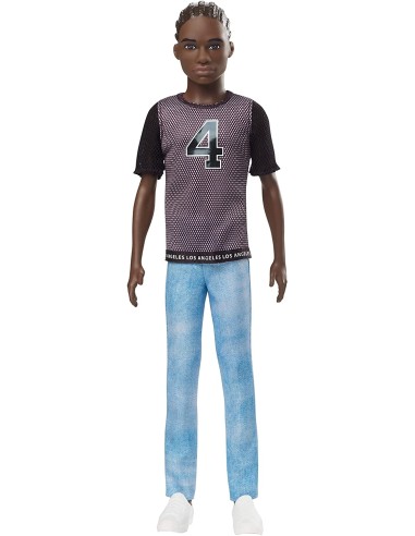 Ken Fashionistas - Afroamericana con Maglietta e Jeans GDV13