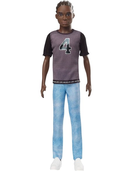 Ken Fashionistas - Afroamericana con Maglietta e Jeans GDV13