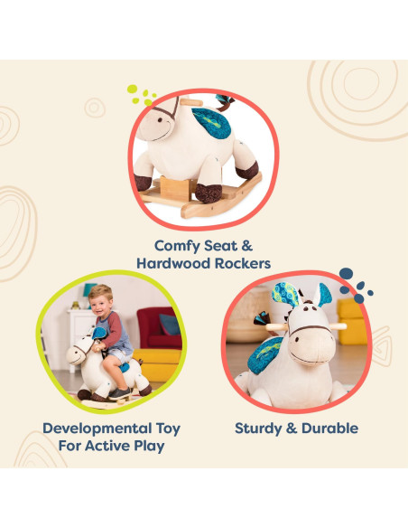 B. Toys -  Peluche cavallo a dondolo in legno
