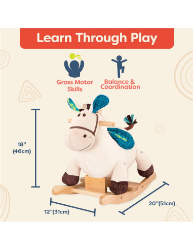 B. Toys -  Peluche cavallo a dondolo in legno
