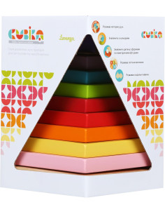 Piramide Colorata in Legno