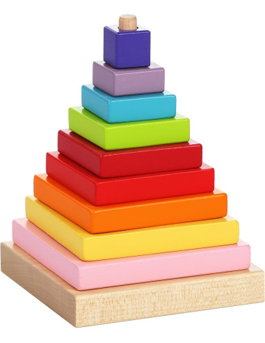 Piramide Colorata in Legno