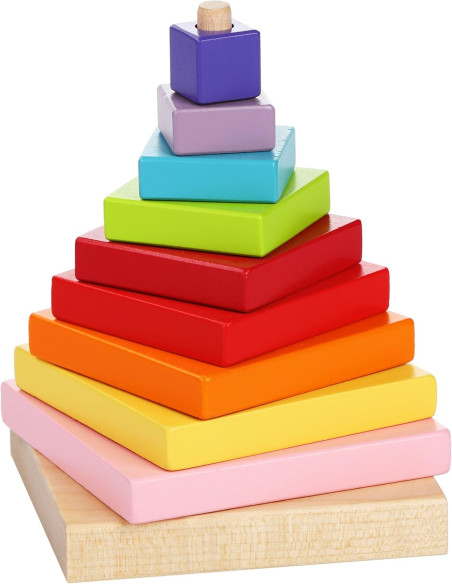 Piramide Colorata in Legno