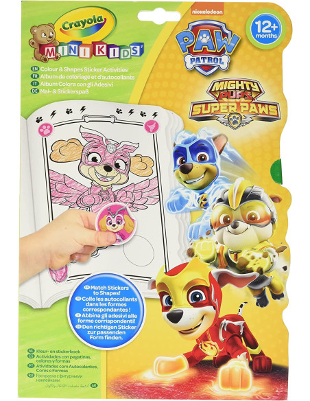 Album colora con gli adesivi Paw patrol