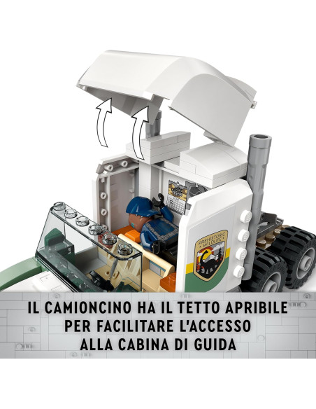 Lego Jurassic World - Missione dinosauro: camion di trasporto dell’allosauro 