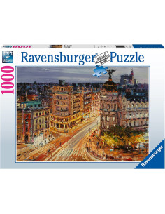 Puzzle 1000 pz Dipinto di Madrid, La Gran Via