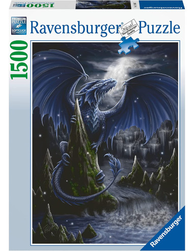 Puzzle 1500 pz L'oscuro Drago Blu