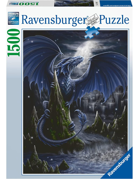 Puzzle 1500 pz L'oscuro Drago Blu
