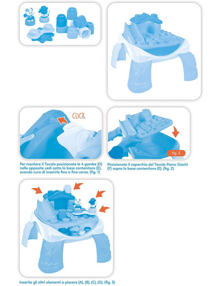 TAVOLO PARCO GIOCHI CLEMMY