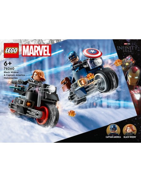 Lego Super Hero Marvel - Motociclette di Black Widow e Captain America