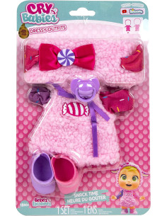 Cry Babies Outfits rosa con pelo