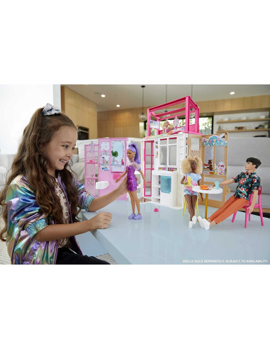 Barbie - Loft, Playset a 2 Piani con 4 Aree Gioco