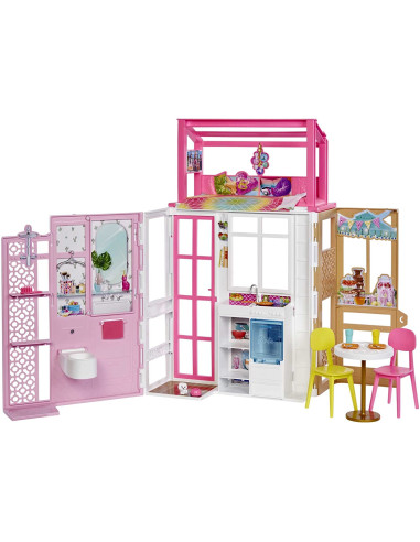 Barbie - Loft, Playset a 2 Piani con 4 Aree Gioco