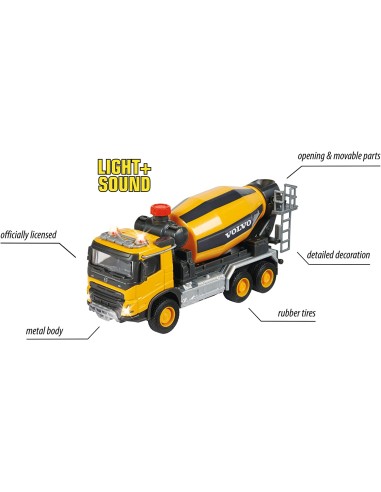 Majorette Grand Series Volvo FMX Betoniera luci...